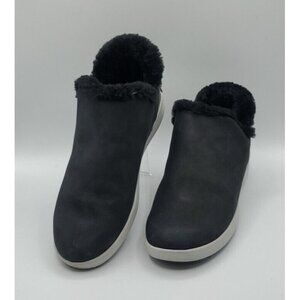 Olukai Malua Hulu Boots Women's Black Size 7 Shearling Lined Nubuck Leather